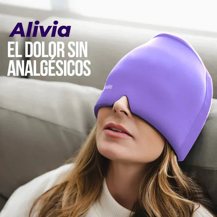 Gorro Gel Alivio Migraña Dolor de Cabeza Compresa Frio Caliente